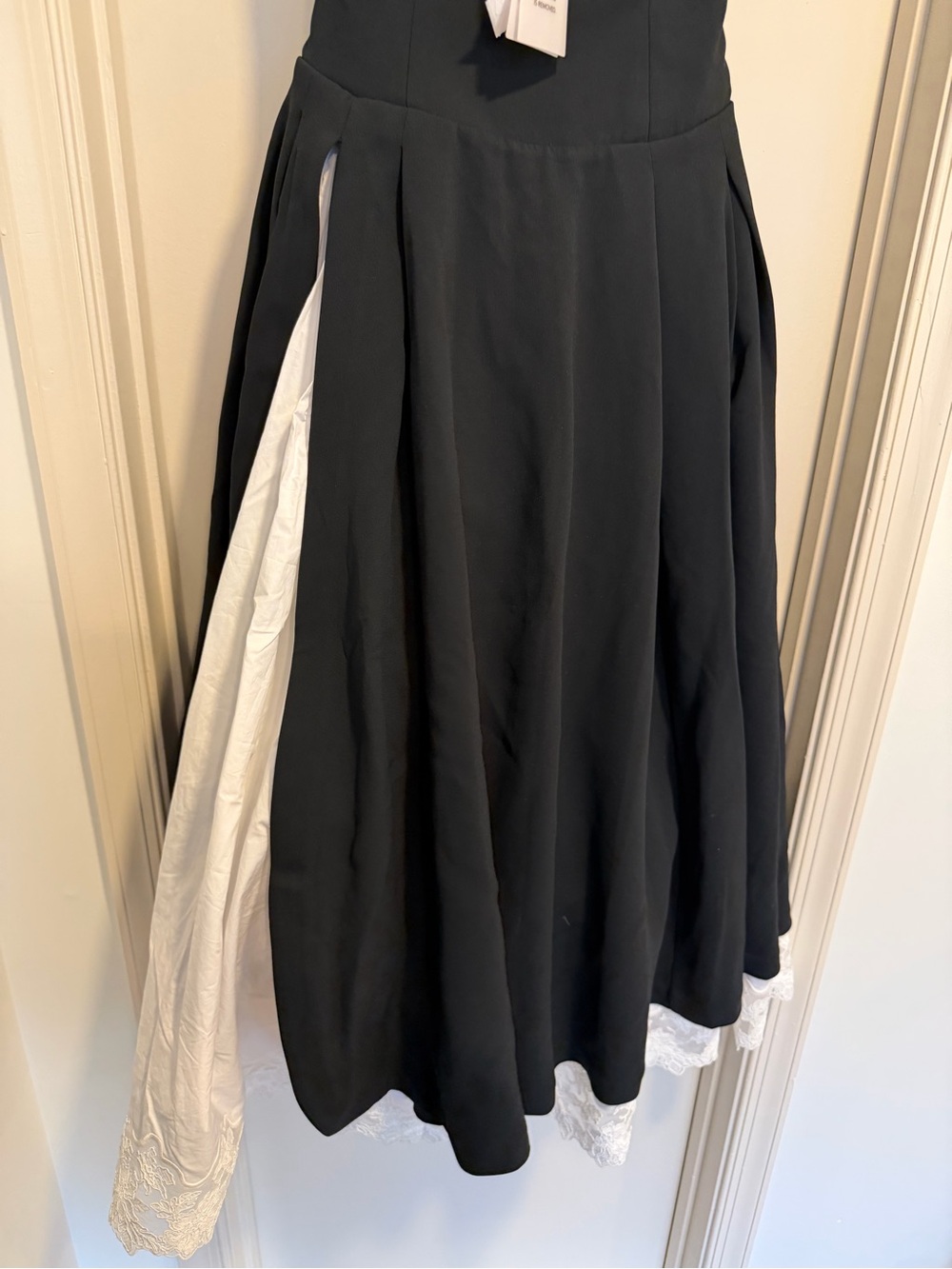 Helsa The Finale Midi Dress With Lace & Poplin in Black Size XS NEW! With tags! - Picture 9 of 12